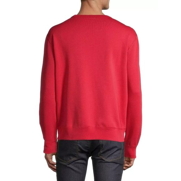 Polo Ralph Lauren Men's Size Small Red Double Knit Raised Logo Pullover Sweater - Picture 6 of 7
